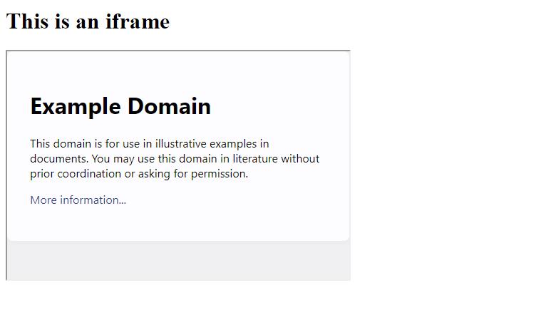 iFrame with dimensions